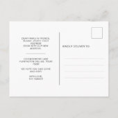 スクリプエレガントト引っ越しました新しいホームフォト移動 案内ポストカード (裏面)