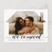 スクリプエレガントト引っ越しました新しいホームフォト移動 案内ポストカード (正面)