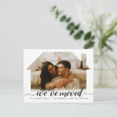 スクリプエレガントト引っ越しました新しいホームフォト移動 案内ポストカード (スタンド正面)