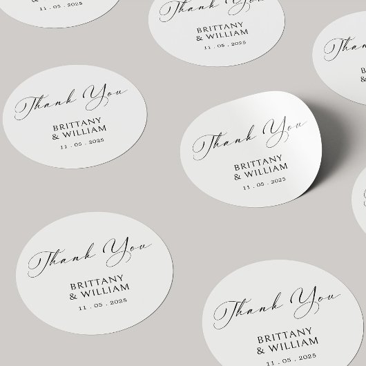 スクリプエレガントト感謝結婚式用シール ラウンドシール