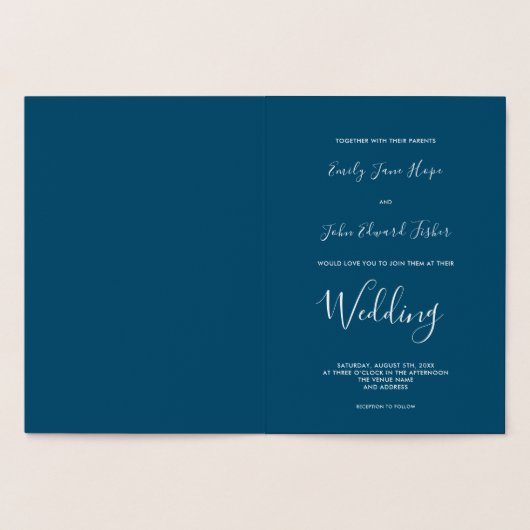 スクリプエレガントト文字名シルバ結婚ーズ 箔カード (内部)