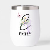 スクリプエレガントト文字Eモノグラムパーソナライズされた名 (背面)