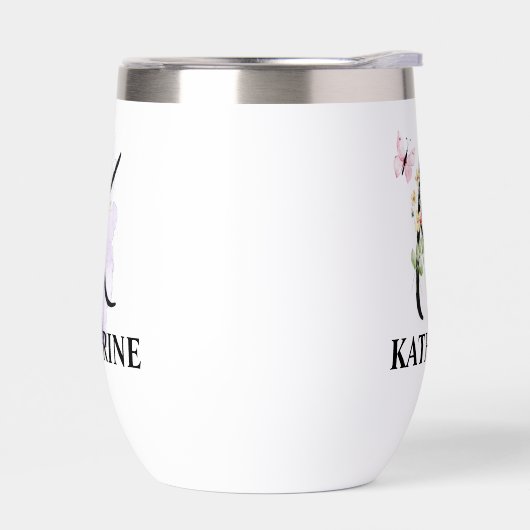 スクリプエレガントト文字Kモノグラムパーソナライズされた名 (左面)