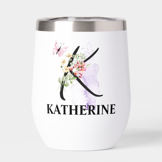 スクリプエレガントト文字Kモノグラムパーソナライズされた名 (背面)