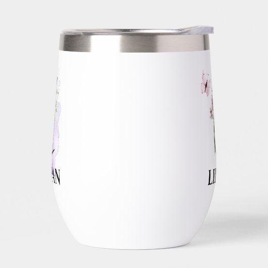 スクリプエレガントト文字Lモノグラムパーソナライズされた名 (左面)