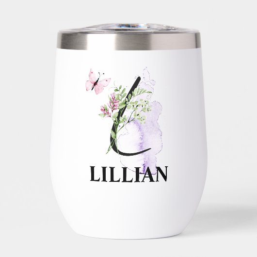 スクリプエレガントト文字Lモノグラムパーソナライズされた名 (正面)