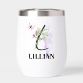 スクリプエレガントト文字Lモノグラムパーソナライズされた名 (背面)