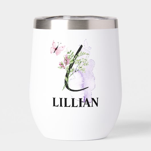 スクリプエレガントト文字Lモノグラムパーソナライズされた名 (背面)