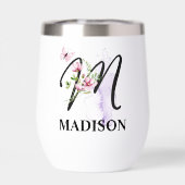 スクリプエレガントト文字Mモノグラムパーソナライズされた名 (背面)