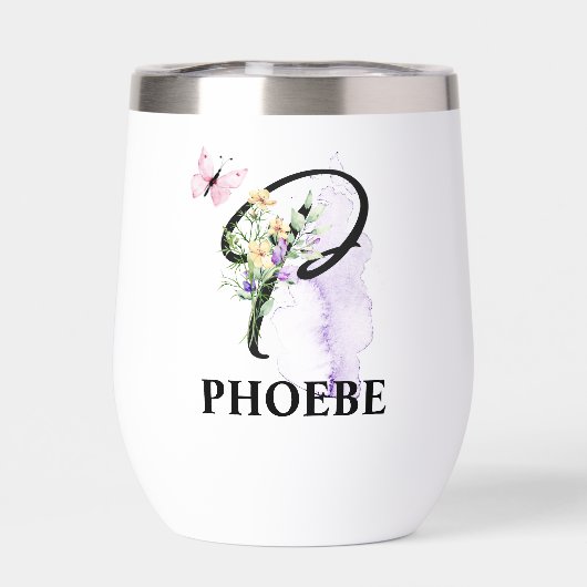 スクリプエレガントト文字Pモノグラムパーソナライズされた名 (背面)