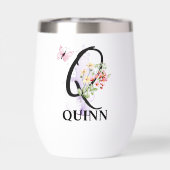 スクリプエレガントト文字Qモノグラムパーソナライズされた名 (背面)