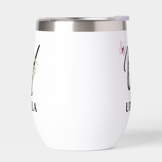 スクリプエレガントト文字Uモノグラムパーソナライズされた名 (左面)