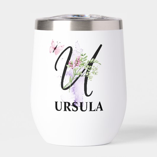 スクリプエレガントト文字Uモノグラムパーソナライズされた名 (正面)