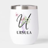 スクリプエレガントト文字Uモノグラムパーソナライズされた名 (背面)