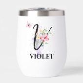 スクリプエレガントト文字Vモノグラムパーソナライズされた名 (正面)