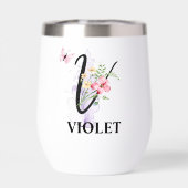 スクリプエレガントト文字Vモノグラムパーソナライズされた名 (背面)