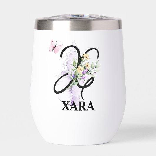 スクリプエレガントト文字Xモノグラムパーソナライズされた名 (正面)