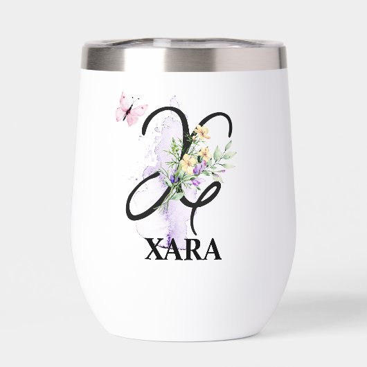 スクリプエレガントト文字Xモノグラムパーソナライズされた名 (背面)