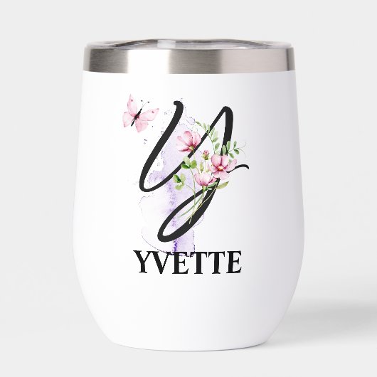 スクリプエレガントト文字Yモノグラムパーソナライズされた名 (背面)