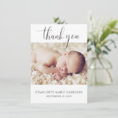 スクリプエレガントト新生児告知フォトカード 招待状 (スタンド正面)