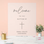 スクリプエレガントト曇り洗礼へようこそ アクリルサイン (ウェディング)