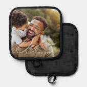 スクリプエレガントト最高のパパエバカスタムーフルフォト 鍋敷き (正面/裏面)