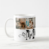 スクリプエレガントト最高のMom Ever 5 Photo Collage コーヒーマグカップ (左)