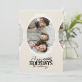 スクリプエレガントト楕円フォトフラットホリデーカード シーズンカード (スタンド正面)