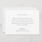 スクリプエレガントト横結婚の写真 サンキューカード (裏面)