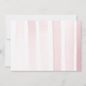 スクリプエレガントト歓迎ベビーガール写真ピンク誕生 案内状 (裏面)