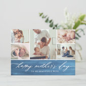 スクリプエレガントト母の日の写真コラージュ カード (スタンド正面)