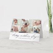 スクリプエレガントト母の日の写真コラージュ カード (正面)