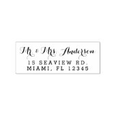 スクリプエレガントト氏とミセス結婚差出人住所 ラバースタンプ (押印)