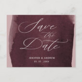 スクリプエレガントト水の色の洗い流し日付を保存 ポストカード (正面)