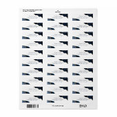 スクリプエレガントト海軍アゲート結婚ト差出人住所 ラベル (フルシート)