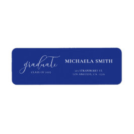 スクリプエレガントト海軍ブルー卒業差出人住所 ラベル