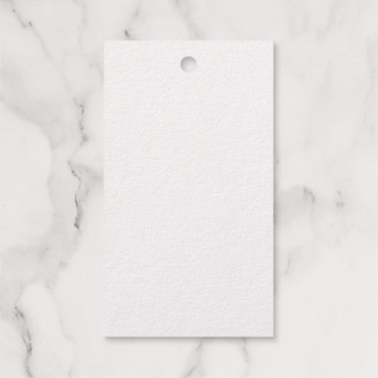 スクリプエレガントト白カスタムウェディングありがとう金ゴールド ギフトタグ (裏面)