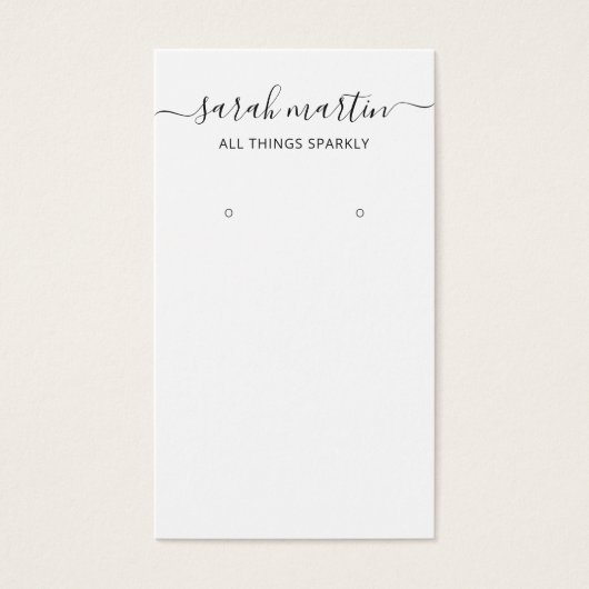 スクリプエレガントト白黒イヤリングホルダーカード (正面)