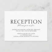 スクリプエレガントト白黒ウェディングレセプション エンクロージャーカード (正面)