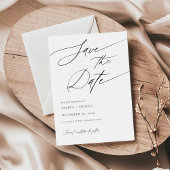 スクリプエレガントト白黒クラシックの結婚 セーブザデート