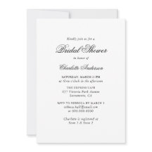 スクリプエレガントト白黒ブライダルシャワー