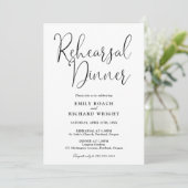 スクリプエレガントト白黒リハーサルのディナー 招待状 (スタンド正面)