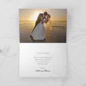 スクリプエレガントト白黒結婚の写真 サンキューカード (内部)