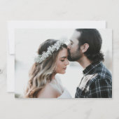 スクリプエレガントト白黒結婚の写真 セーブザデート (裏面)