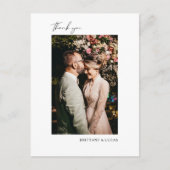 スクリプエレガントト白黒結婚の感謝 ポストカード (正面)