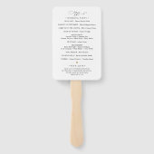 スクリプエレガントト白黒結婚式 プログラム ハンドファン (裏面)