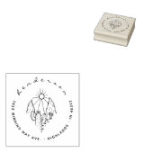 スクリプエレガントト砂漠サボテン差出人住所 ラバースタンプ (押印)