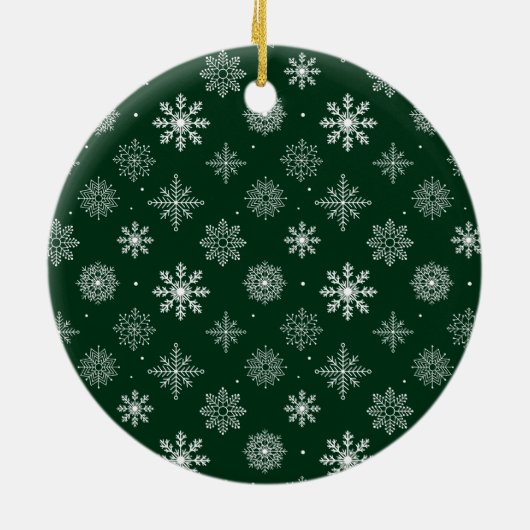 スクリプエレガントト私たちの初めてのクリスマスハンターグリーン セラミックオーナメント (裏面)