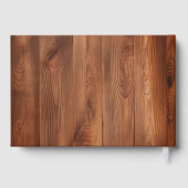 スクリプエレガントト素朴ウッド結婚ズ ゲストブック (裏面)