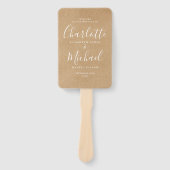 スクリプエレガントト素朴クラフト結婚式 プログラム ハンドファン (正面)